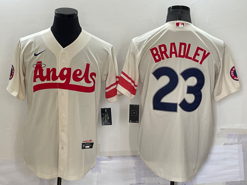 Men's Los Angeles Angels Archie Bradley #23 Cream City Connect Jersey